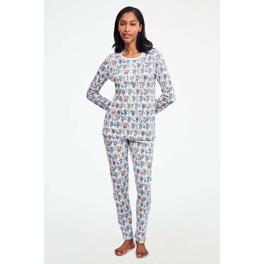 Roller Rabbit Palm Beach Monkey Pajamas Size SMULTI / S